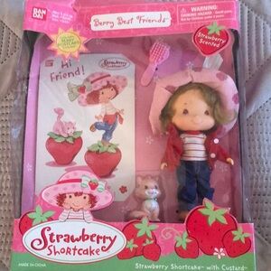 Strawberry Shortcake Doll with Custard - Strawberry Scented- Pink and Red